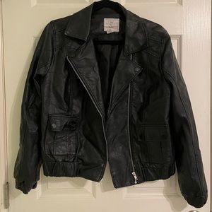 Black leather jacket